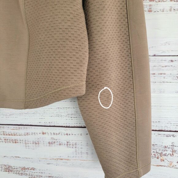 Spyder Women's Size M Medium Quarter Zip Active Sweatshirt Pullover Tan Cropped - Picture 6 of 8